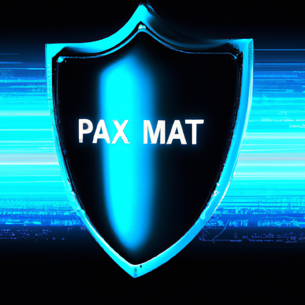 Градиентный синий фон, щит и замок, концепция конфиденциальности и защиты данных, высокая детализация