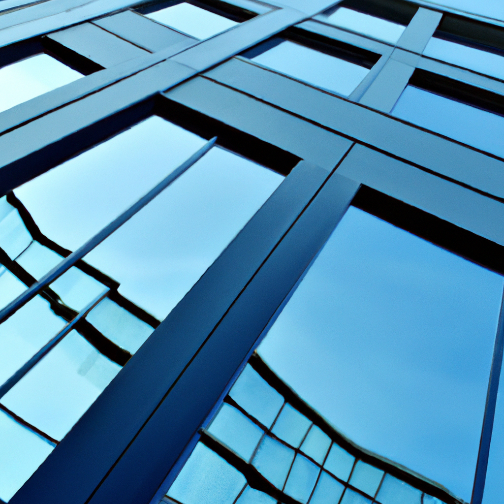 Экстерьер современного офисного здания со стеклянным фасадом